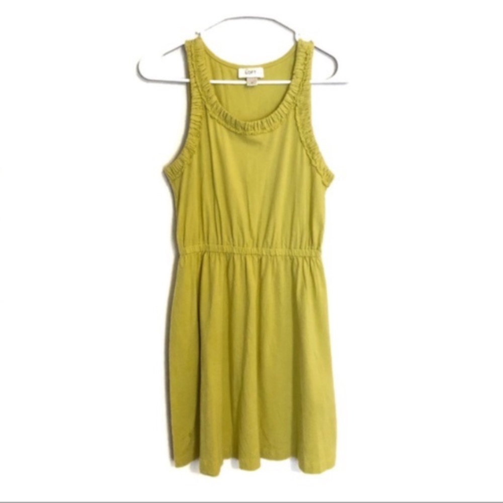 LOFT Ruffle Pleat Sleeveless Dress